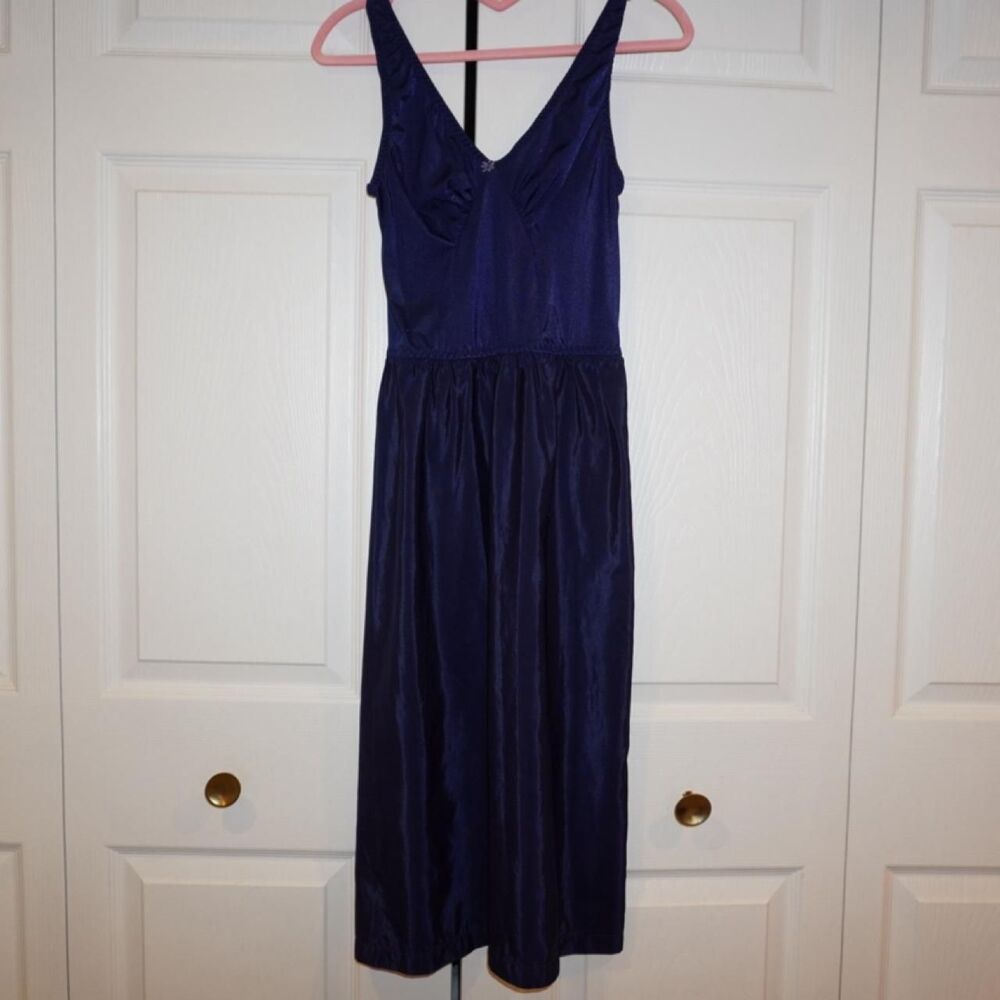 Olga Women's Blue and Navy Dress - Picture 2 of 8